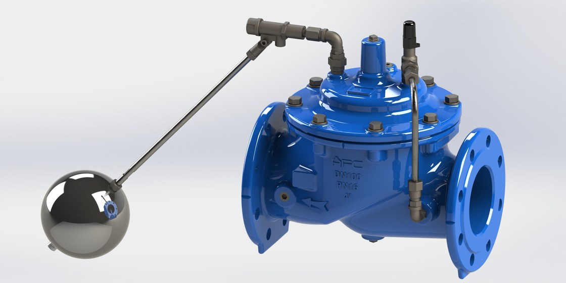 Válvula de controle remota do flutuador da cor azul com desempenho de selagem alto