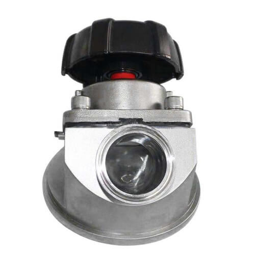 バット溶接関係の端が付いている衛生学のステンレス鋼 タンク底弁