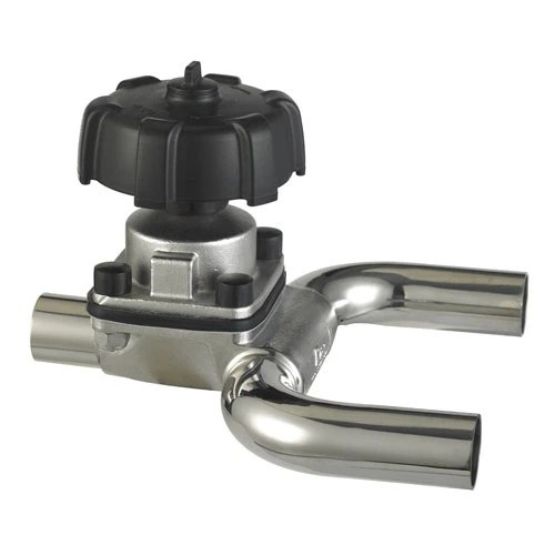 Soupape à diaphragme sanitaire de 3 manières, manuel d'acier inoxydable/soupape à diaphragme pneumatique