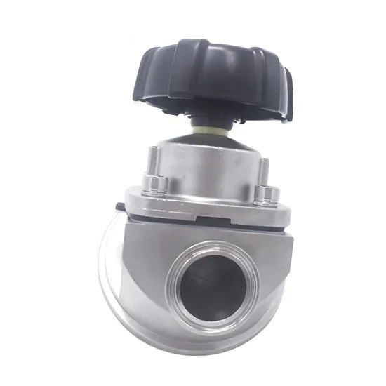 Gesundheitliches Membranfluss-Regelventil SS 304 316L hergestellt mit Verbands-Verbindung