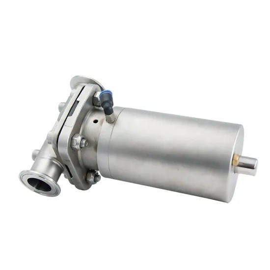 Τρι βαλβίδα διαφραγμάτων σφιγκτηρών ανοξείδωτου με τον πνευματικό ενεργοποιητή