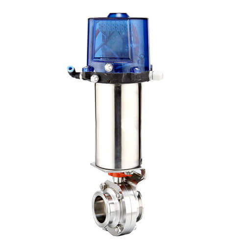 Spawany / trójzaciskowy / gwintowany zawór motylkowy ze stali nierdzewnej 304 316L Wykonany