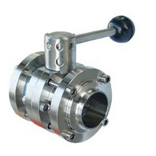 乳製品/フルーツ ジュースのための溶接のタイプ ステンレス製の蝶弁はファイルした