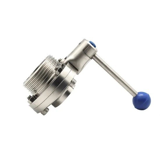 304 Zawór motylkowy ze stali nierdzewnej 316L Klasa higieniczna dla przemysłu wodnego