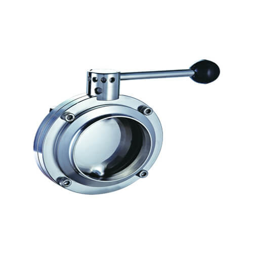 SS304 SS316Lマニュアルの醸造業のための衛生蝶弁