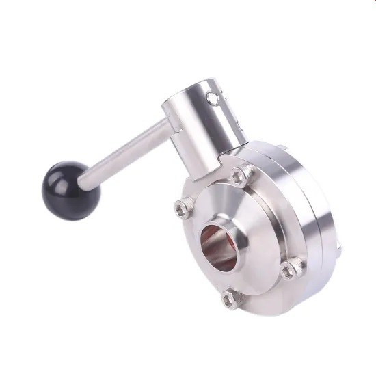 SS304 SS316Lマニュアルの醸造業のための衛生蝶弁