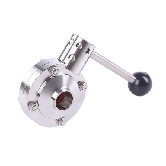 SS304 SS316Lマニュアルの醸造業のための衛生蝶弁