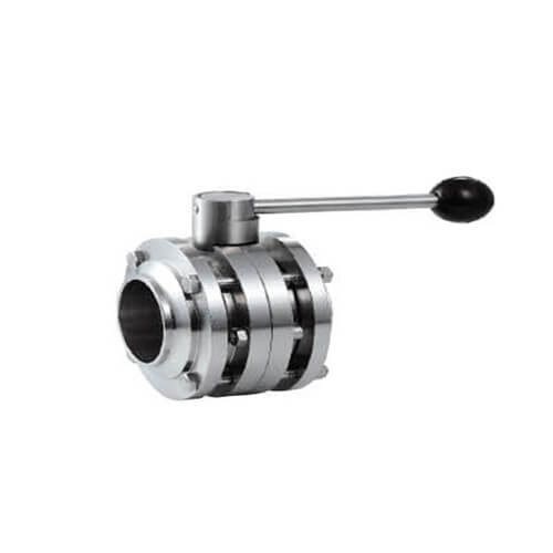 Zawór motylkowy ze stali nierdzewnej 304/316L Dostępne różne uchwyty Handle