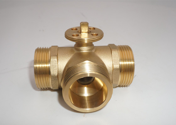 3-drogowy elektryczny zawór kulowy z otwartym / zamkniętym połączeniem męskim