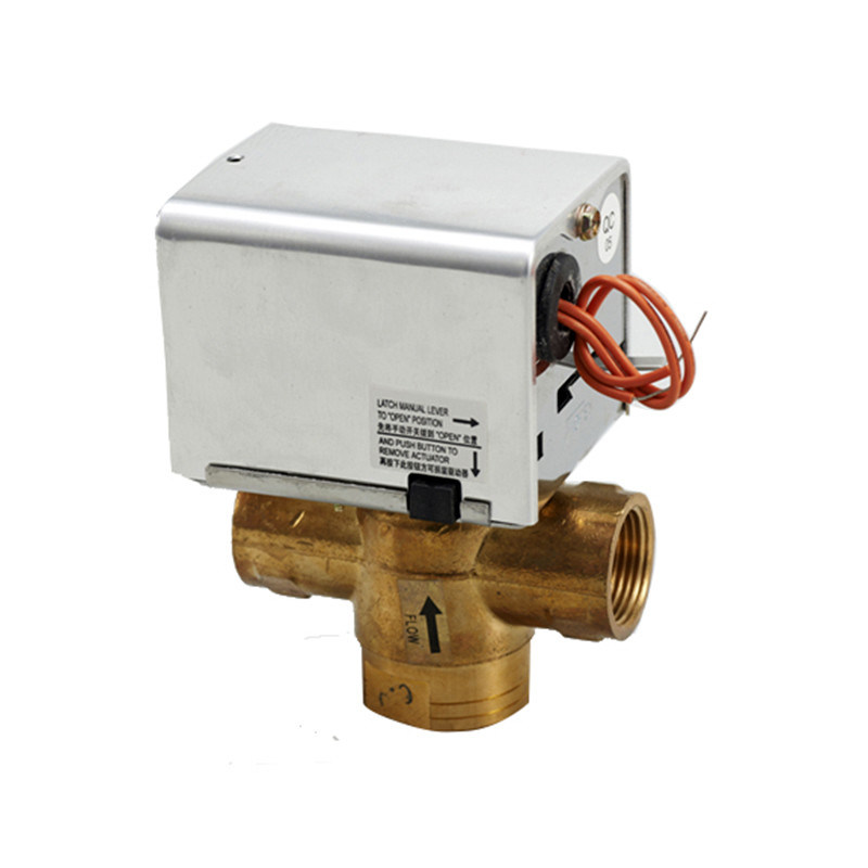 Vávula de bola eléctrica de vuelta de la primavera de 2 maneras/3 maneras para el sistema del FCU/de la HVAC