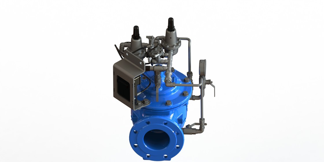 صمام التحكم في المياه للتحكم عن بعد ، صمام إدارة ضغط حديد الدكتايل