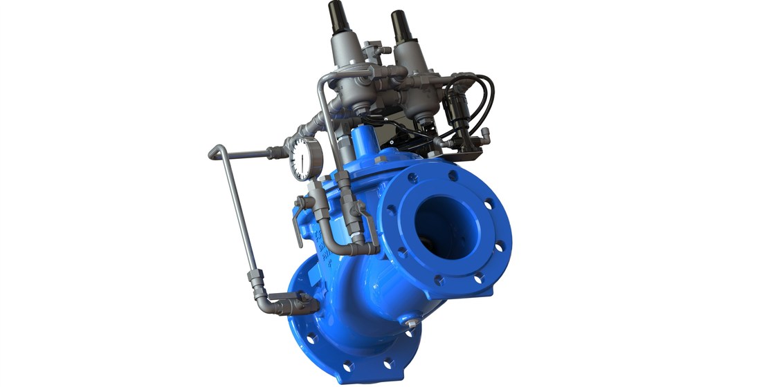 صمام التحكم في المياه للتحكم عن بعد ، صمام إدارة ضغط حديد الدكتايل