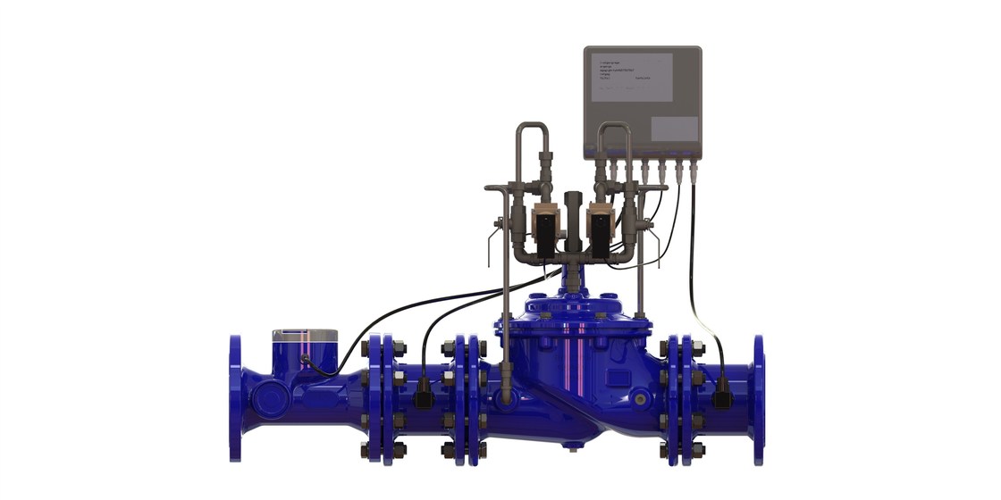 Control de presión dinámica revestido de epoxy de la válvula de control del agua basado en el flujo
