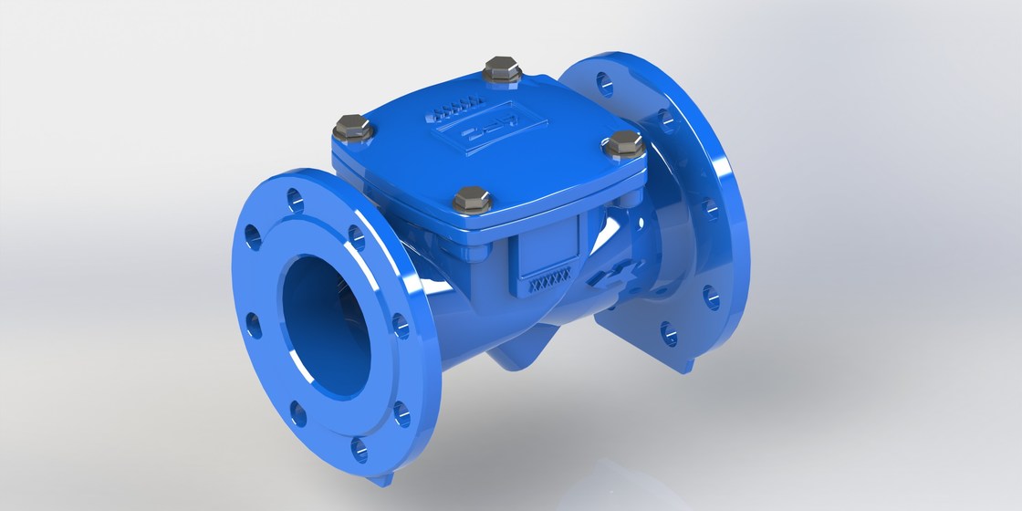 EPDM 나일론 보강 디스크와 이중 플렌지 급수 조절 밸브