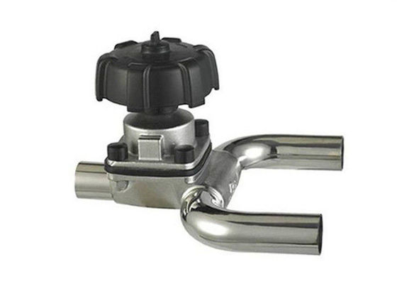 U Shape Sanitary Three Way Diaphragm Valve For Pharmaceutical Industry