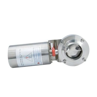 Low Pressure Hygienic Stainless Butterfly Valve With Pneumatic Actuator